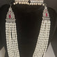 Red Stone Pearl Jewellery set