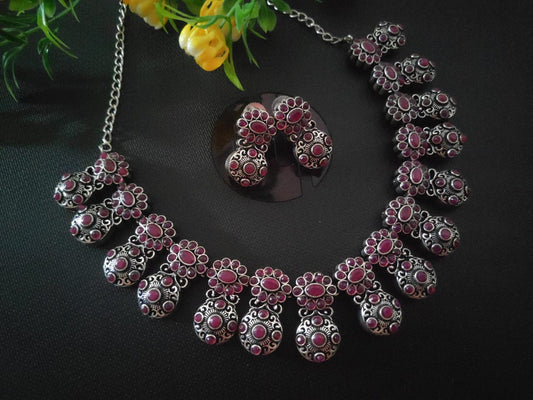 Maroon Jewellery set